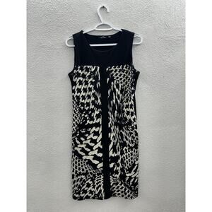 ABS Silver Label Womens Dress Size Medium Black and Tan Sleeveless